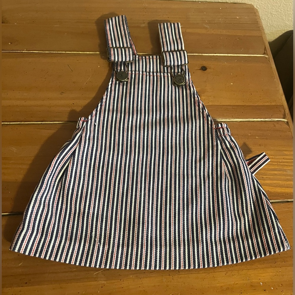 Vintage 70’s Buster Brown Hickory Stripes Overall Dress Size (6-9 Months)